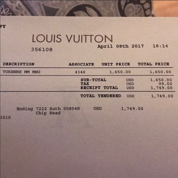 SOLD!!!! Authentic Louis Vuitton Turrene MM - Picture 6 of 6